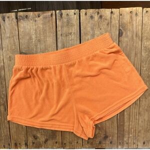 One‎ Step Up Womans L Vintage Hot Pants Neon Orange Disco Austin Powers Wild